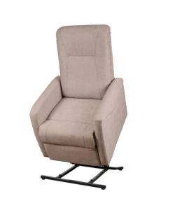 Poltrona massaggiante "siena" tessuto crema con recliner elettrico, 75x93x105 cm